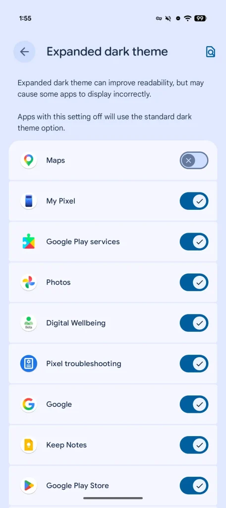 Android 17 Beta 3 dark theme 2
