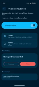 Nhật ký (Log) Private Compute Core